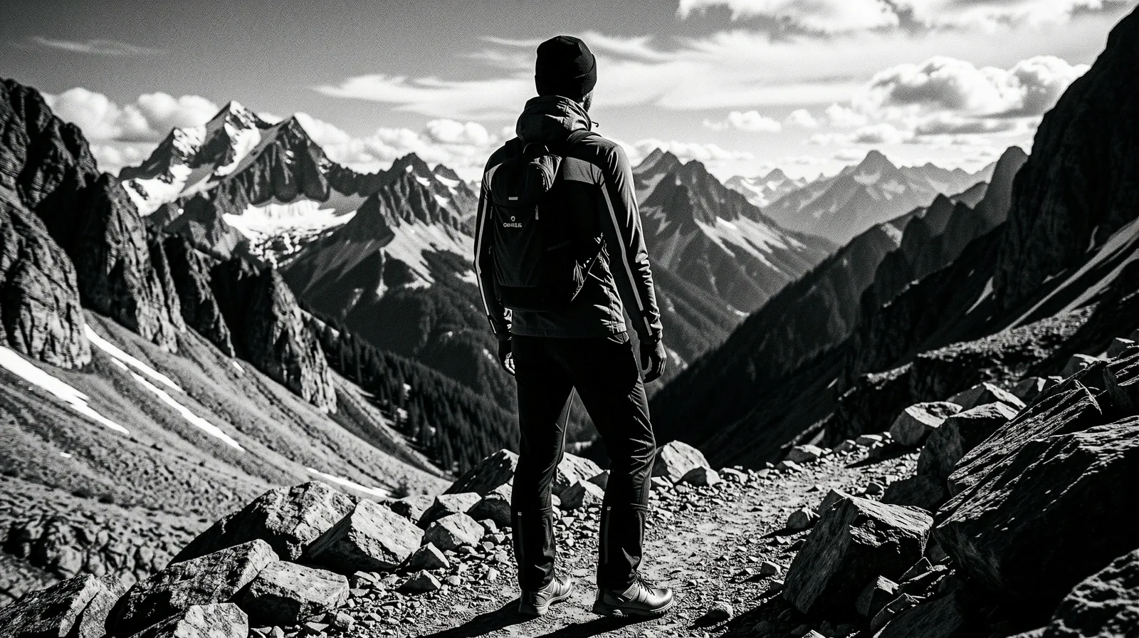 Coach auf einem Schweizer Berggipfel